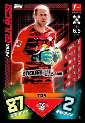 Cromo Péter Gulacsi - German Fussball Bundesliga 2019-2020. Match Attax - Topps