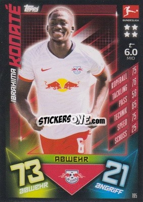 Cromo Ibrahima Konaté - German Fussball Bundesliga 2019-2020. Match Attax - Topps