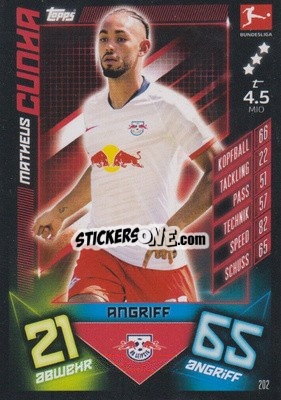 Sticker Matheus Cunha - German Fussball Bundesliga 2019-2020. Match Attax n. 202 - Topps