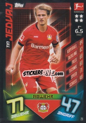 Cromo Tin Jedvaj - German Fussball Bundesliga 2019-2020. Match Attax - Topps