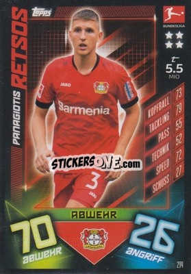 Cromo Panagiotis Retsos - German Fussball Bundesliga 2019-2020. Match Attax - Topps