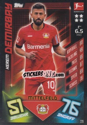 Sticker Kerem Demirbay - German Fussball Bundesliga 2019-2020. Match Attax - Topps