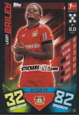 Sticker Leon Bailey - German Fussball Bundesliga 2019-2020. Match Attax - Topps