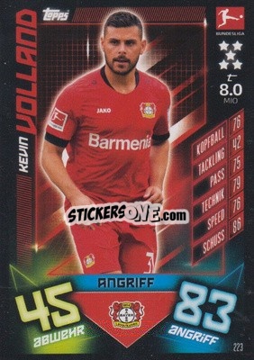 Sticker Kevin Volland - German Fussball Bundesliga 2019-2020. Match Attax n. 223 - Topps