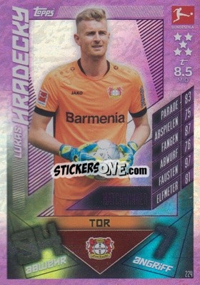 Sticker Lukas Hradecky - German Fussball Bundesliga 2019-2020. Match Attax n. 224 - Topps