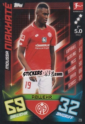 Sticker Moussa Niakhaté - German Fussball Bundesliga 2019-2020. Match Attax n. 228 - Topps