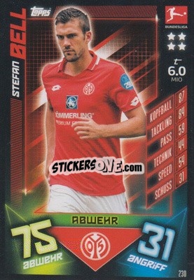 Sticker Stefan Bell - German Fussball Bundesliga 2019-2020. Match Attax n. 230 - Topps