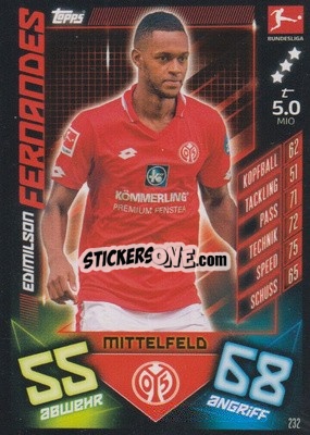 Sticker Edimilson Fernandes - German Fussball Bundesliga 2019-2020. Match Attax n. 232 - Topps