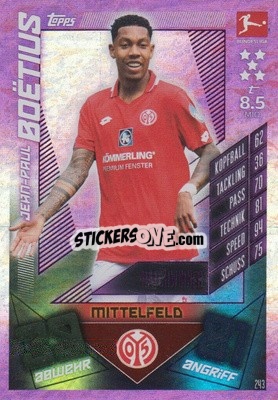 Sticker Jean-Paul Boëtius - German Fussball Bundesliga 2019-2020. Match Attax - Topps