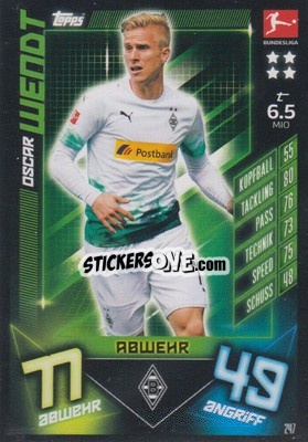 Sticker Oscar Wendt - German Fussball Bundesliga 2019-2020. Match Attax - Topps