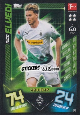 Sticker Nico Elvedi - German Fussball Bundesliga 2019-2020. Match Attax - Topps