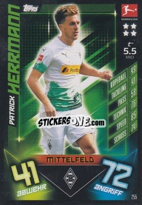 Cromo Patrick Herrmann - German Fussball Bundesliga 2019-2020. Match Attax - Topps