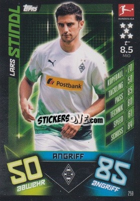 Sticker Lars Stindl - German Fussball Bundesliga 2019-2020. Match Attax n. 259 - Topps
