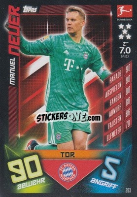 Sticker Manuel Neuer - German Fussball Bundesliga 2019-2020. Match Attax n. 263 - Topps