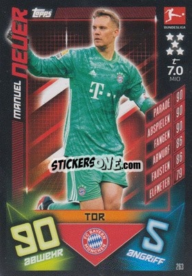 Figurina Manuel Neuer - German Fussball Bundesliga 2019-2020. Match Attax - Topps