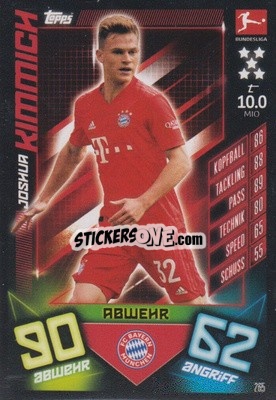 Sticker Joshua Kimmich - German Fussball Bundesliga 2019-2020. Match Attax n. 265 - Topps