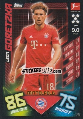 Sticker Leon Goretzka - German Fussball Bundesliga 2019-2020. Match Attax n. 270 - Topps