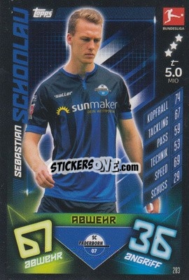 Sticker Sebastian Schonlau - German Fussball Bundesliga 2019-2020. Match Attax - Topps