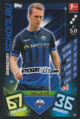 Figurina Sebastian Schonlau - German Fussball Bundesliga 2019-2020. Match Attax - Topps