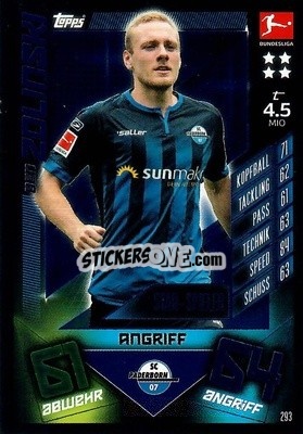 Sticker Ben Zolinski - German Fussball Bundesliga 2019-2020. Match Attax - Topps