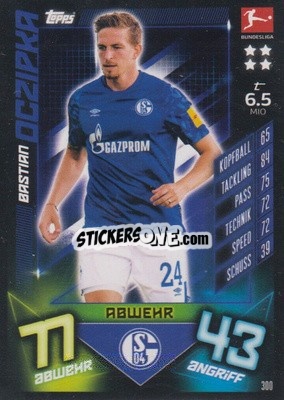 Sticker Bastian Oczipka - German Fussball Bundesliga 2019-2020. Match Attax n. 300 - Topps