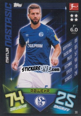 Sticker Matija Nastasic - German Fussball Bundesliga 2019-2020. Match Attax n. 301 - Topps