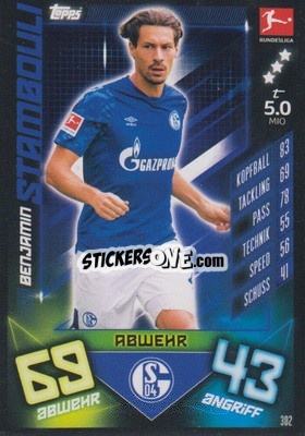 Cromo Benjamin Stambouli - German Fussball Bundesliga 2019-2020. Match Attax - Topps