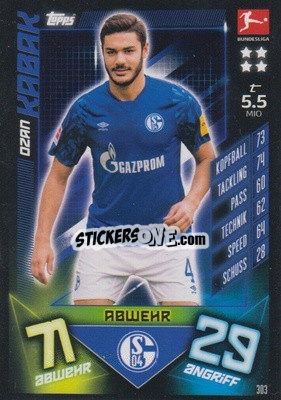 Sticker Ozan Kabak - German Fussball Bundesliga 2019-2020. Match Attax n. 303 - Topps