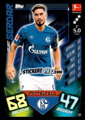 Sticker Suat Serdar - German Fussball Bundesliga 2019-2020. Match Attax - Topps