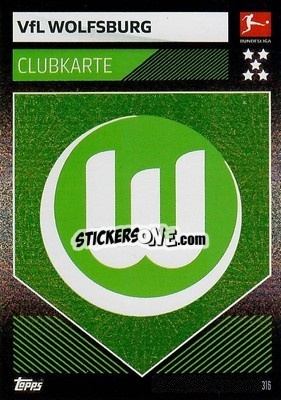 Sticker Clubkarte - German Fussball Bundesliga 2019-2020. Match Attax n. 316 - Topps