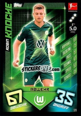 Sticker Robin Knoche - German Fussball Bundesliga 2019-2020. Match Attax n. 320 - Topps