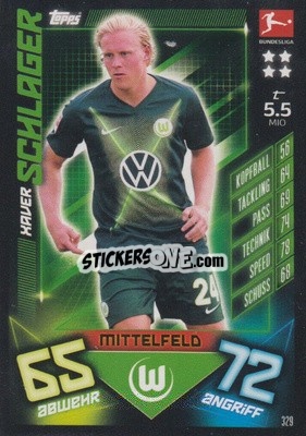 Figurina Xaver Schlager - German Fussball Bundesliga 2019-2020. Match Attax - Topps