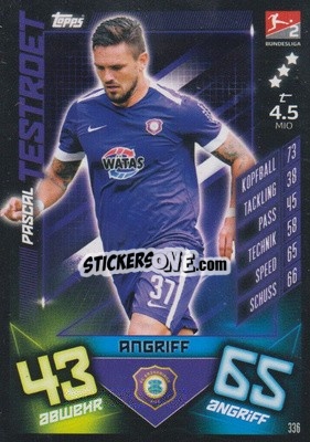 Sticker Pascal Testroet - German Fussball Bundesliga 2019-2020. Match Attax n. 336 - Topps