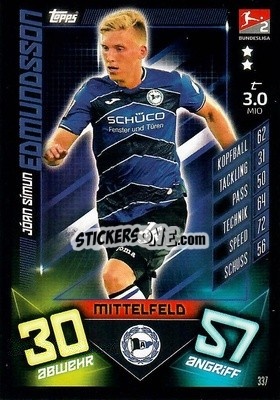 Sticker Joan Simon Edmundsson - German Fussball Bundesliga 2019-2020. Match Attax n. 337 - Topps
