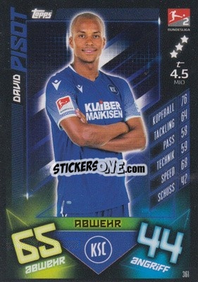 Sticker David Pisot - German Fussball Bundesliga 2019-2020. Match Attax - Topps