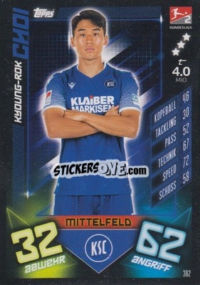 Sticker Kyoung-Rok Choi - German Fussball Bundesliga 2019-2020. Match Attax - Topps