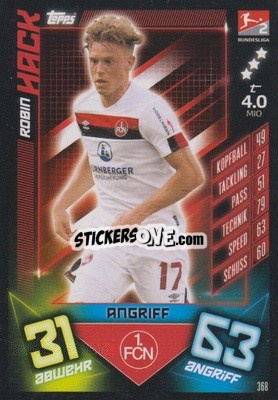 Sticker Robin Hack - German Fussball Bundesliga 2019-2020. Match Attax n. 368 - Topps