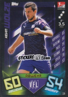 Cromo Kevin Wolze - German Fussball Bundesliga 2019-2020. Match Attax - Topps