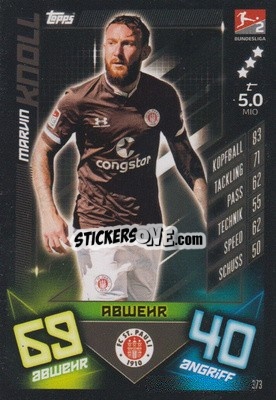 Sticker Marvin Knoll - German Fussball Bundesliga 2019-2020. Match Attax n. 373 - Topps