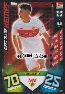 Sticker Marc Oliver Kempf - German Fussball Bundesliga 2019-2020. Match Attax n. 382 - Topps