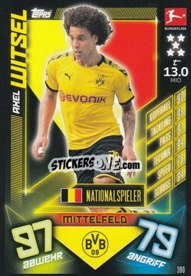 Sticker Axel Witsel - German Fussball Bundesliga 2019-2020. Match Attax n. 390 - Topps