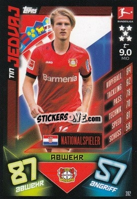 Figurina Tin Jedvaj - German Fussball Bundesliga 2019-2020. Match Attax - Topps