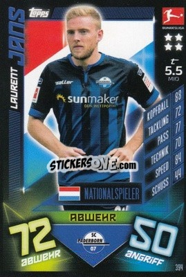 Cromo Laurent Jans - German Fussball Bundesliga 2019-2020. Match Attax - Topps