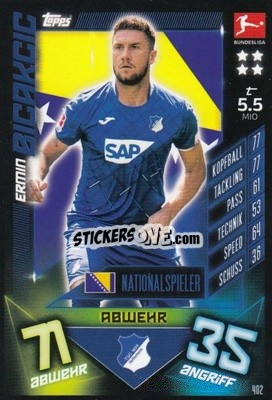 Sticker Ermin Bicakcic - German Fussball Bundesliga 2019-2020. Match Attax n. 402 - Topps