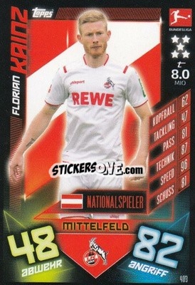 Sticker Florian Kainz - German Fussball Bundesliga 2019-2020. Match Attax - Topps