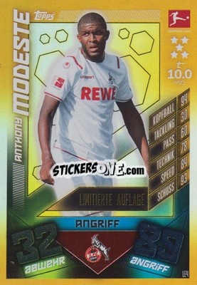 Cromo Anthony Modeste - German Fussball Bundesliga 2019-2020. Match Attax - Topps