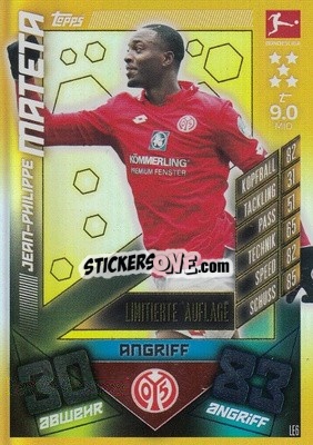 Sticker Jean-Philippe Mateta - German Fussball Bundesliga 2019-2020. Match Attax n. LE6 - Topps