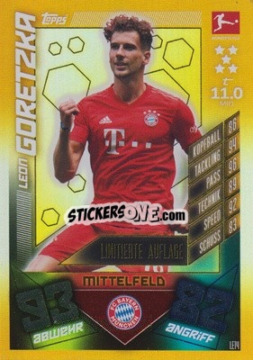 Sticker Leon Goretzka - German Fussball Bundesliga 2019-2020. Match Attax n. LE14 - Topps