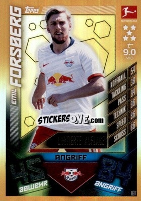 Sticker Emil Forsberg - German Fussball Bundesliga 2019-2020. Match Attax n. LE17 - Topps