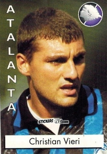 Sticker Christian Vieri - Calcioflash 1996 n. 16 - Euroflash